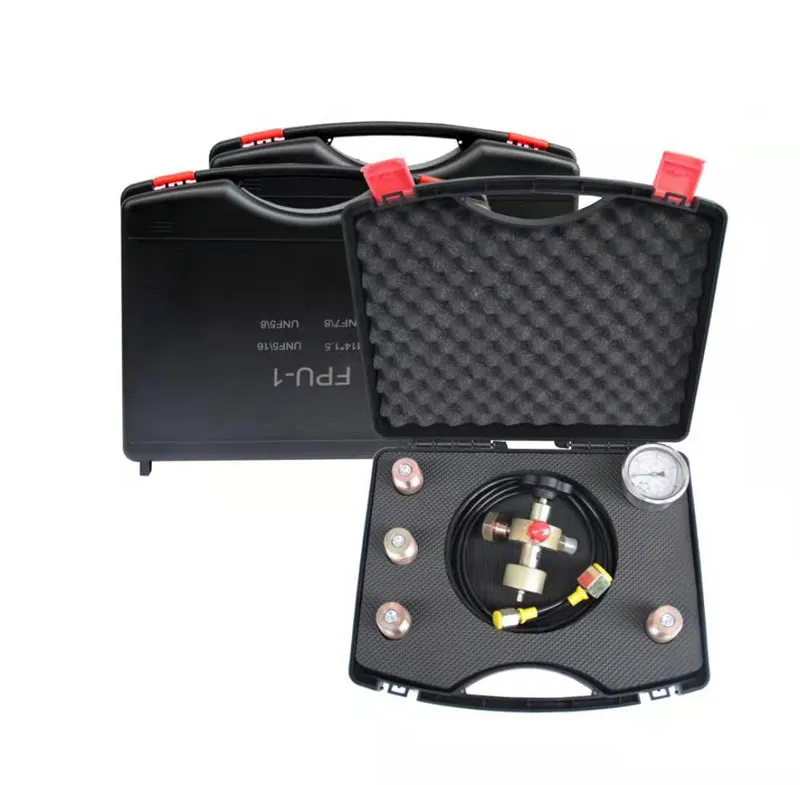 0-400Bar 6000Psi pressure gauge test kit pressure gauge kit hydraulic accumulator nitrogen charging valve five types adapters - Image 4