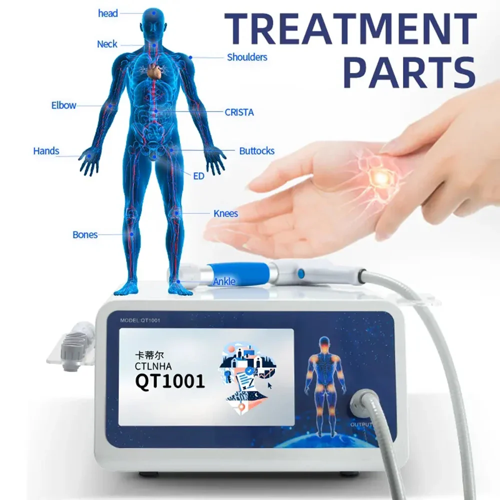 10 Bar Physiotherapy Equipment ED Pneumatic Shockwave Extracorporeal Shock Wave Therapy Device Pain Relief Body Massage Machine - Image 3
