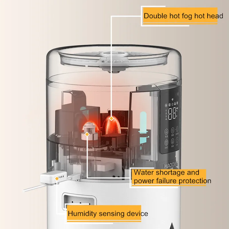 100-240V Humidifiers for Large Room Wholehouse Humidifier 2000 sq.ft.Honovos 17L/4.5Gal Ultrasonic Cool Mist Large Humidifier - Image 5