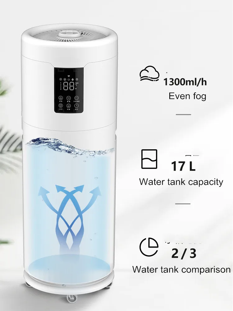 100-240V Humidifiers for Large Room Wholehouse Humidifier 2000 sq.ft.Honovos 17L/4.5Gal Ultrasonic Cool Mist Large Humidifier - Image 6