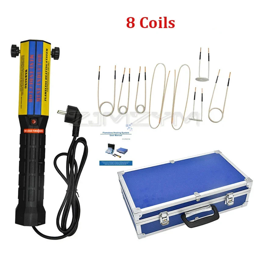 1000W Magnetic Induction Heater Kit 110V 220V Automotive 1000W Flameless Heat Induction Heating Machine 10 Coils Car Repair Tool - Image 7