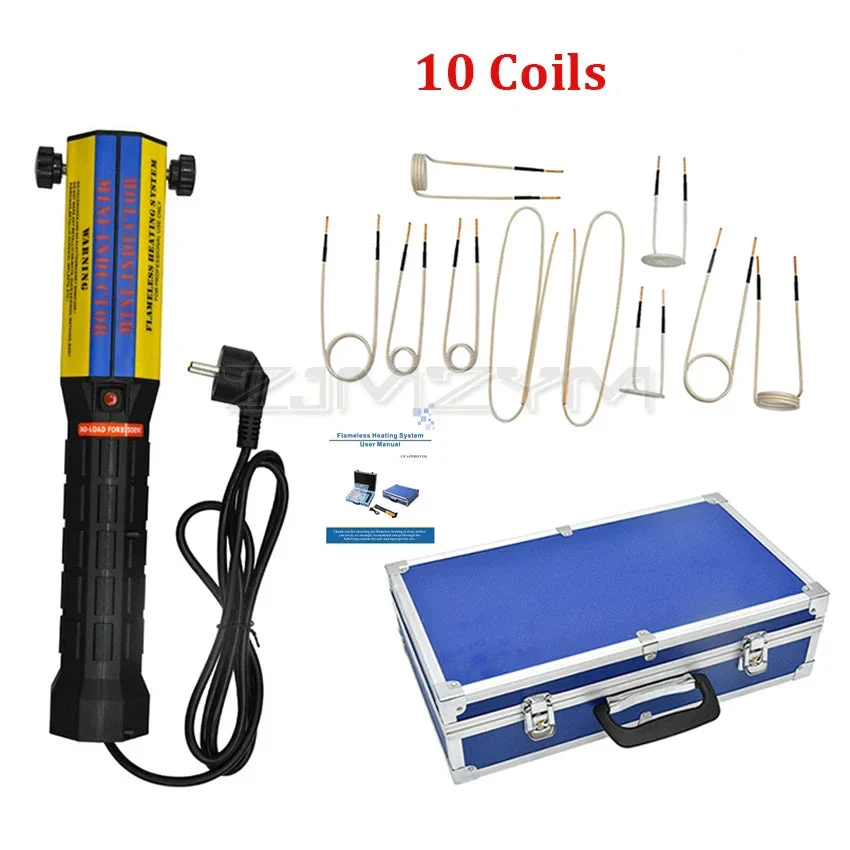 1000W Magnetic Induction Heater Kit 110V 220V Automotive 1000W Flameless Heat Induction Heating Machine 10 Coils Car Repair Tool - Image 8