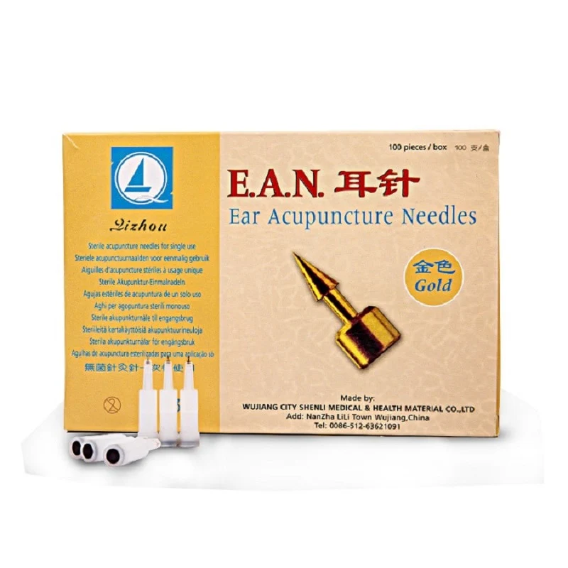 100pcs Sterile Ear Press Needle EAN Ear Acupuncture Needles Auricular Acupunture Massage Ear Needle 1 Box Stimulator Massager - Image 3