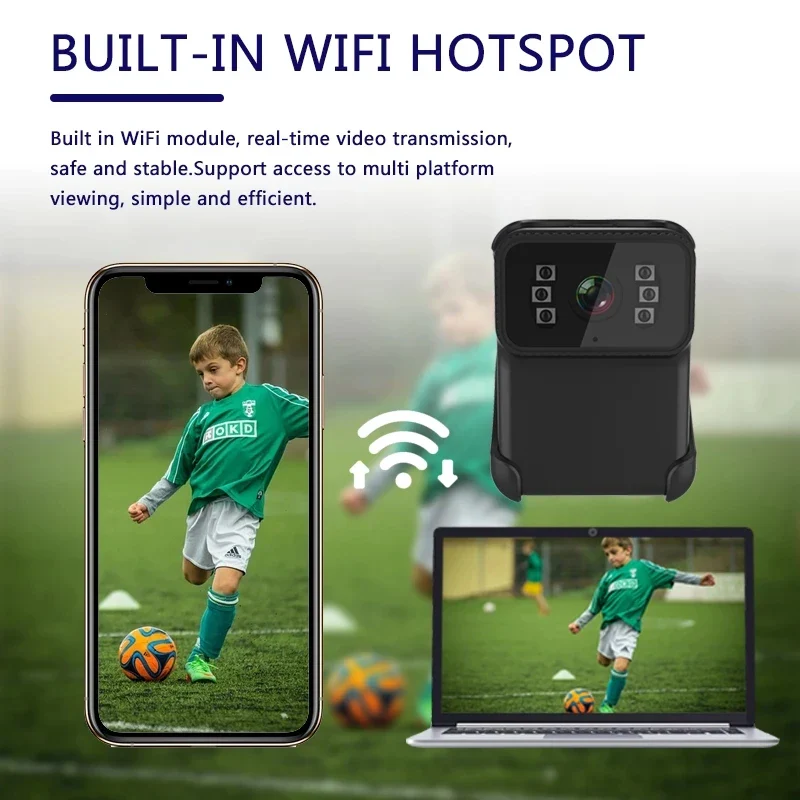 1080P HD Action Camera Portable Sports Camera Wifi Dv Camcorder Loop Recording Support Tf Card Night Vision Cam with Back Clip - Image 4