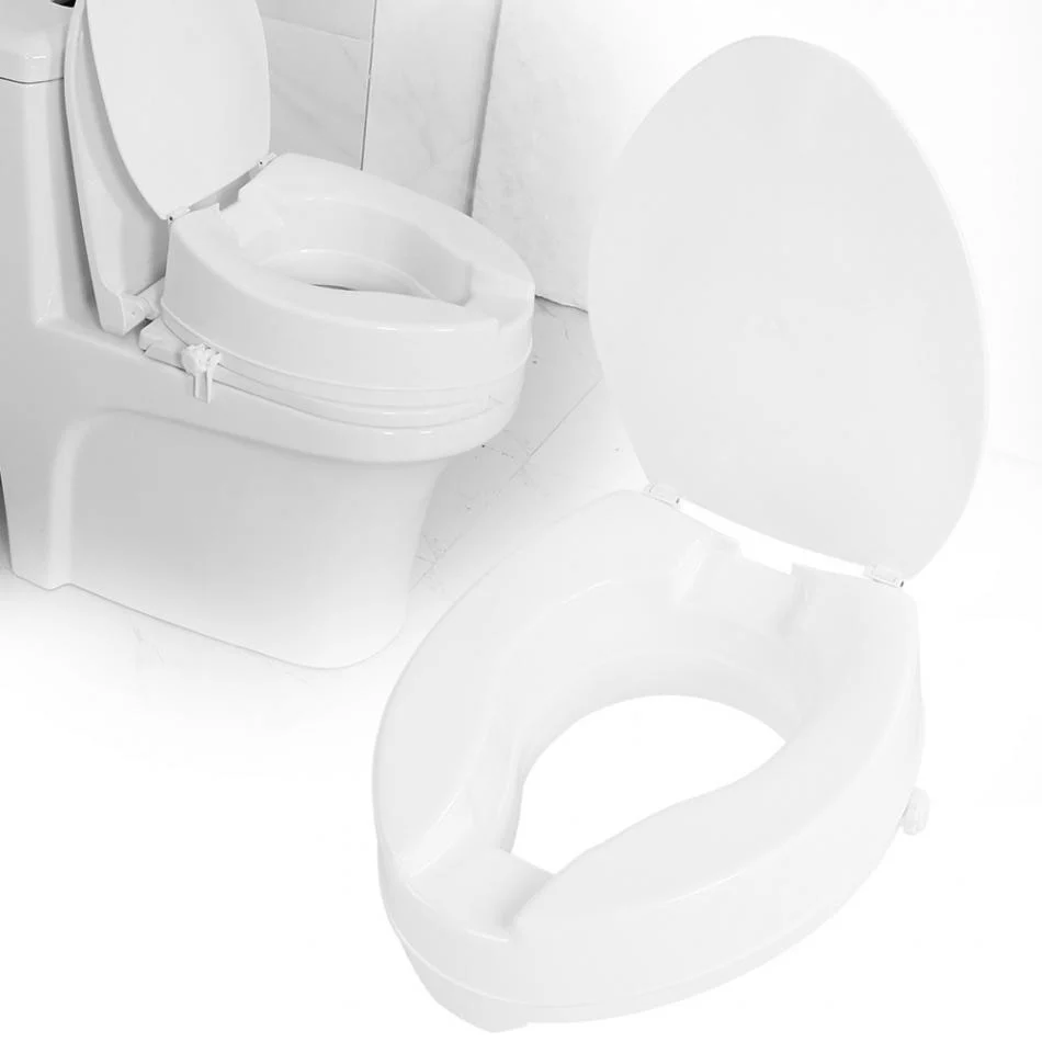 10cm Portable Raised Toilet Seat Elevated Toilet Seat Riser Removable Comfortable support Assists Disabled Elderly - Image 7