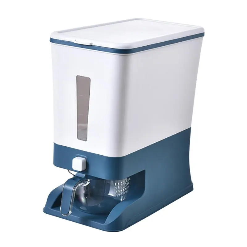 10KG Large Capacity Rice Cylinder Rice Drum Bug Proof Sealed Rice Drum Automatic Thickening Plastic Storage Tank for Household - Image 2