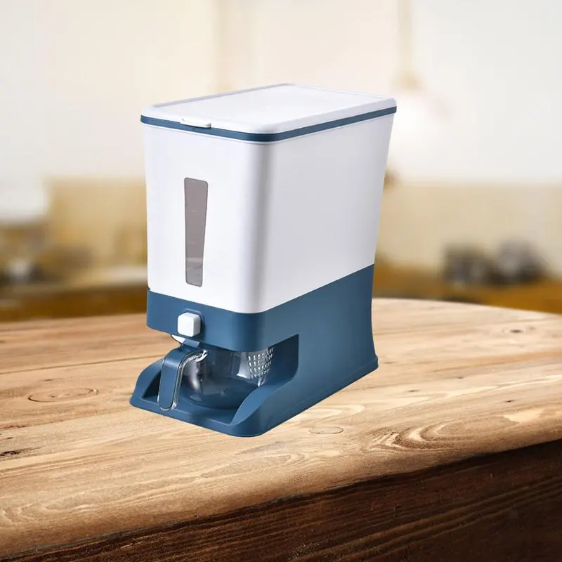 10KG Large Capacity Rice Cylinder Rice Drum Bug Proof Sealed Rice Drum Automatic Thickening Plastic Storage Tank for Household - Image 4
