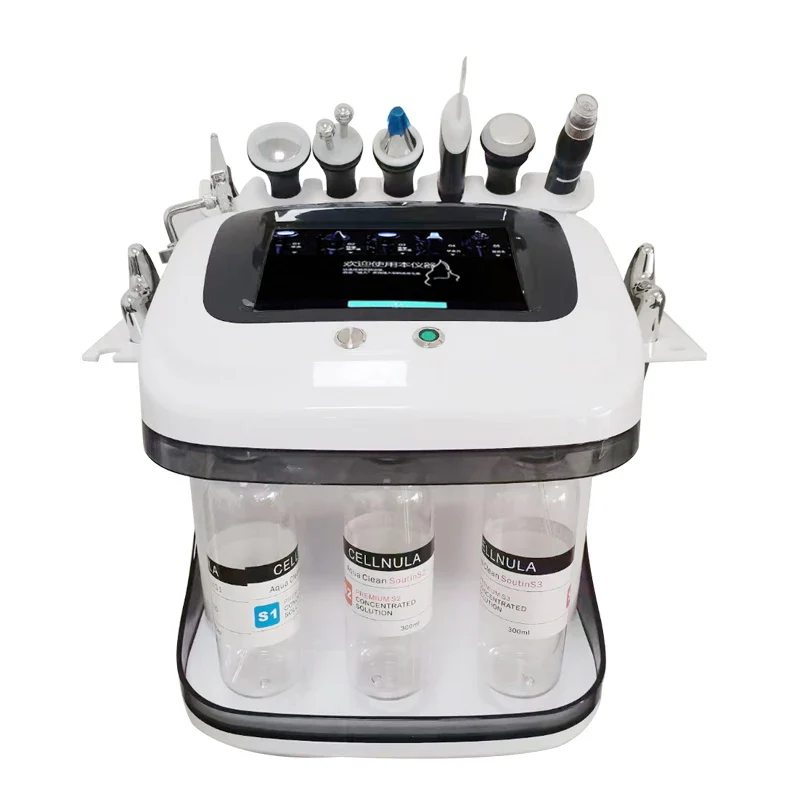 11 In 1 Dermabrasion facial Machine H2o2 Aqua Peeling Lift Skin Bubble Moisturizer Oxygen Machine - Image 3