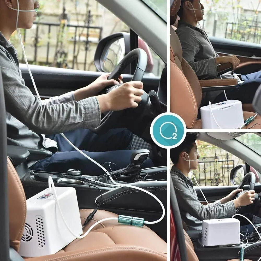 110/220V 3L mini Portable Oxygen Concentrator with Battery for Home Travel and Car Use Low Noise - Image 4