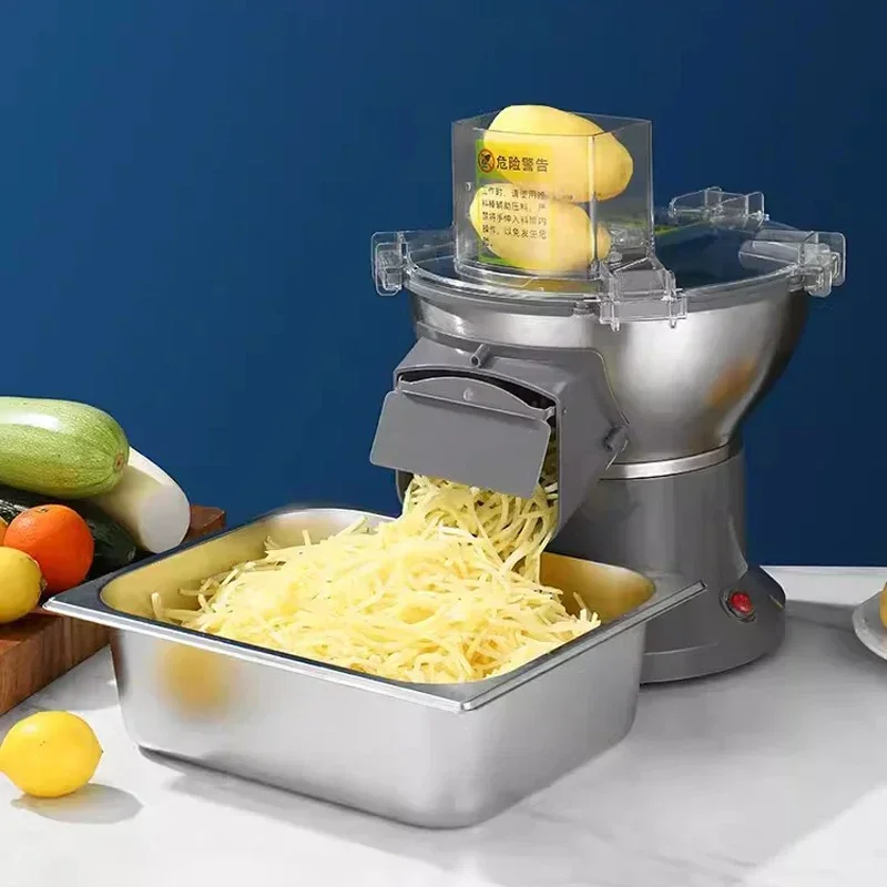 110V/220V Electric Vegetable Cutter Automatic Potato Shredder Commercial Multifunctional Carrot Shredding Machine - Image 2