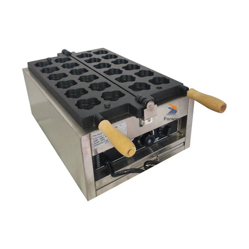 12pcs Two Rows Commercial Lovely Dog Cat Paw Shaped Waffle Maker Electric Cartoon Tiger Paw Egg Puff Waffle Iron Machine - Image 5