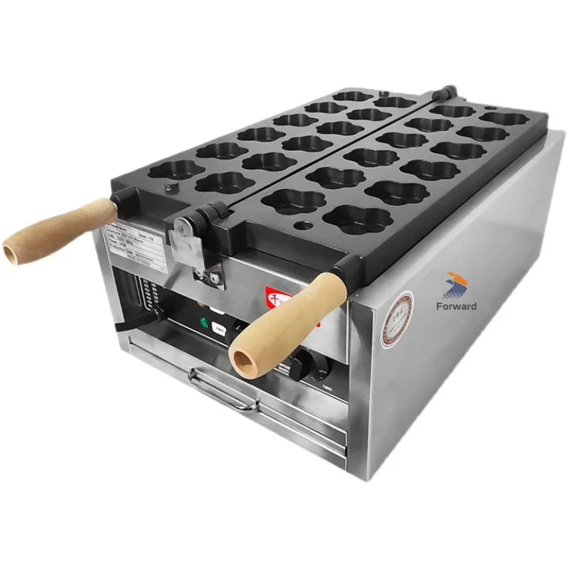 12pcs Two Rows Commercial Lovely Dog Cat Paw Shaped Waffle Maker Electric Cartoon Tiger Paw Egg Puff Waffle Iron Machine - Image 6