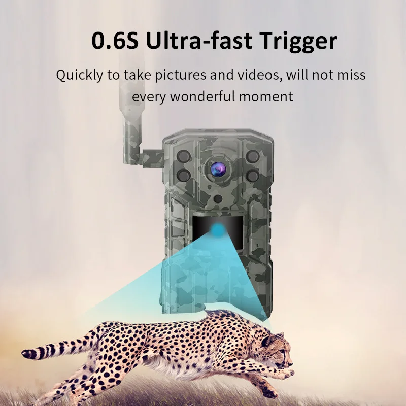 14MP 4G SIM Card Solar Hunting Trail Camera IP66 Waterproof 20M PIR Motion Detection Wildlife Camera IR Night Vision Device - Image 4