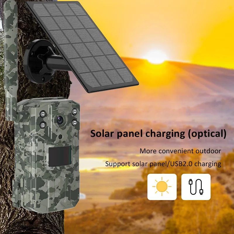 14MP 4G SIM Card Solar Hunting Trail Camera IP66 Waterproof 20M PIR Motion Detection Wildlife Camera IR Night Vision Device - Image 6