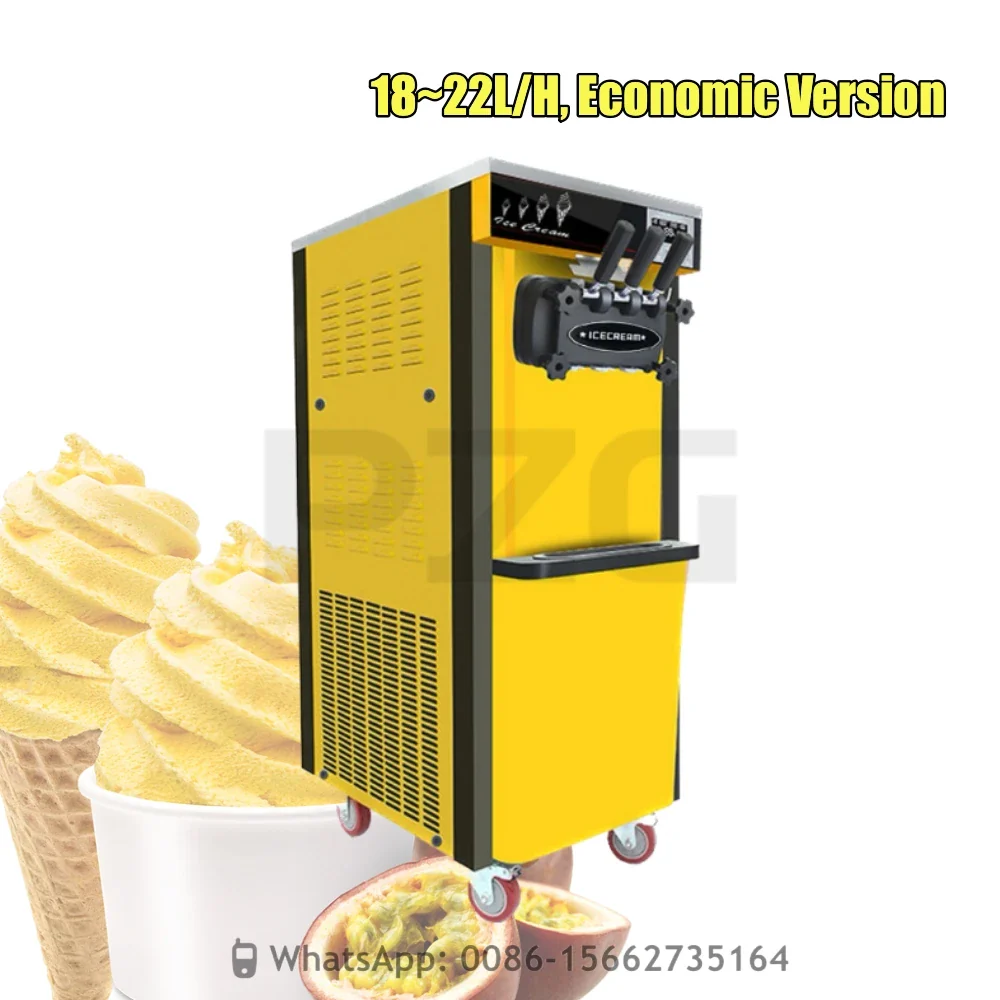 18~22L/H Floor Type Economic Commercial Soft Serve Ice Cream Machine Mixed 2+1 Three Flavors - Image 2