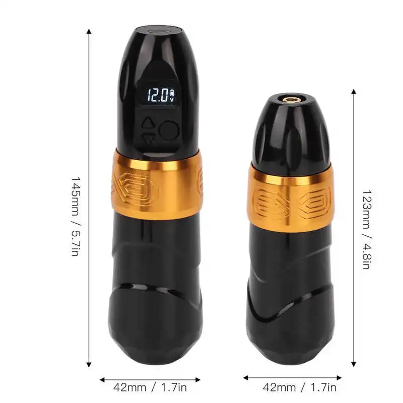 2 in 1 2400mAh Wireless Tattoo Machine Pen Rechargeable USB Microblading Tattoo Machine with Connector Permanent Tattoo Pen - Image 3