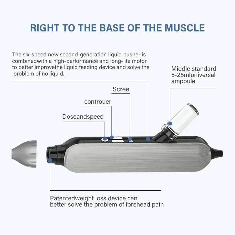 2 in 1 jet peel High Pressure Water Injection Gun Oxygen Water Jet Facial cleaning Machine For Skin Rejuvenation - Image 3