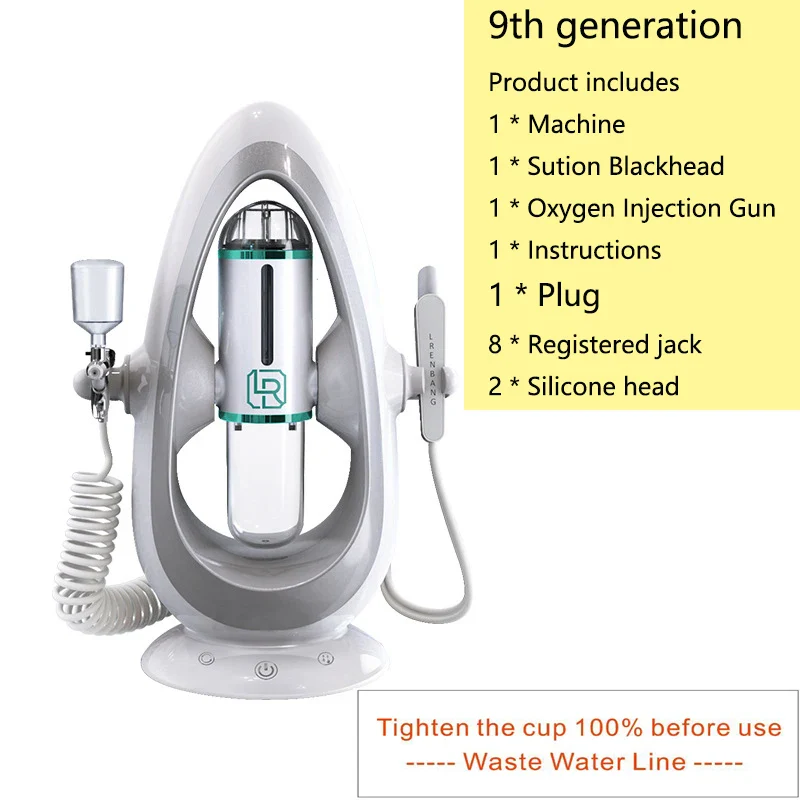 2-IN-I Hydra Dermabrasion Aqua Peeling SPA Beauty Machine Facial Hydration Sprayer Water Injection Vacuum Blackhead Face Clean - Image 8