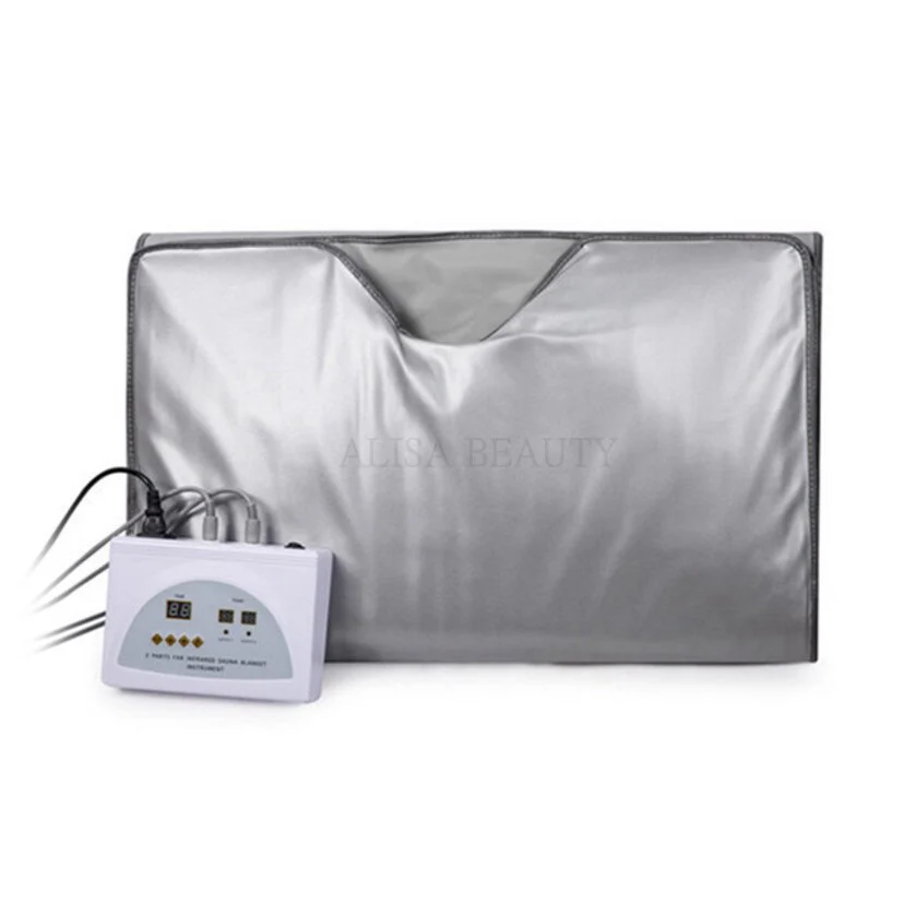 2 Zone FIR Sauna Far Infrared Body Slimming Sauna Blanket Heating Therapy Slim Bag Spa Weight Loss Body Detox Machine - Image 10