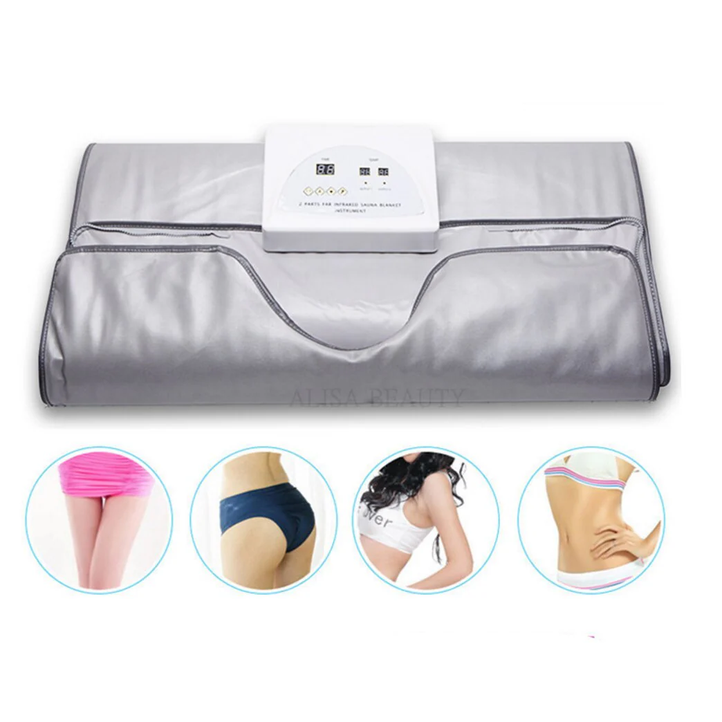 2 Zone FIR Sauna Far Infrared Body Slimming Sauna Blanket Heating Therapy Slim Bag Spa Weight Loss Body Detox Machine - Image 7