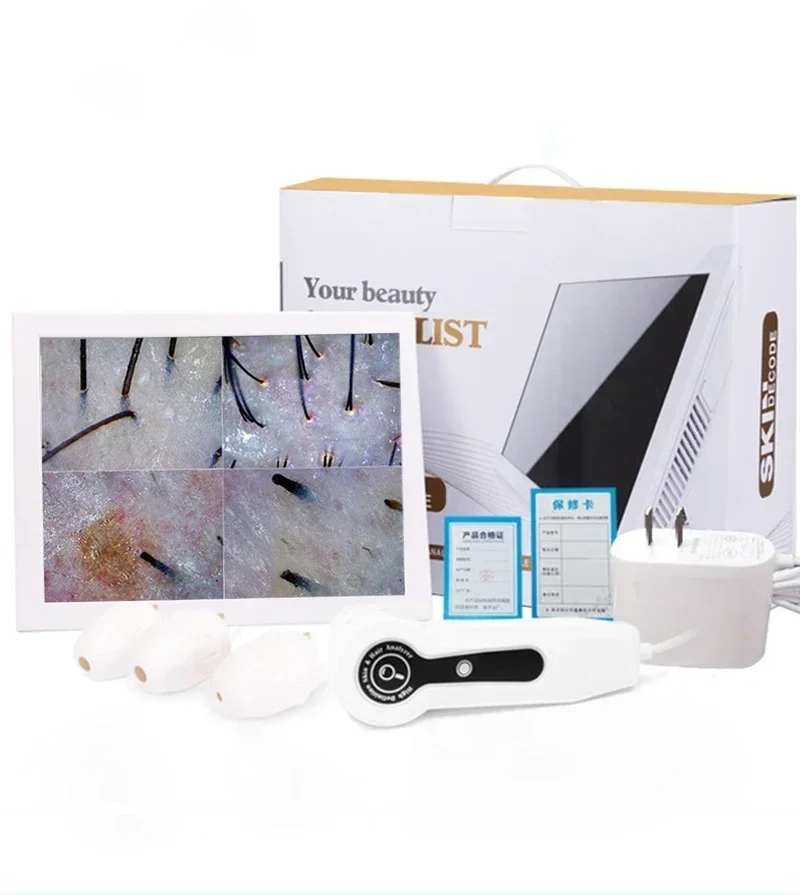 HD Digital Skin Analyzer Professional Hair Scalp Camera Detector Hair Follicle Oil Moisture Test Device 15inch Skin Tester - Image 2