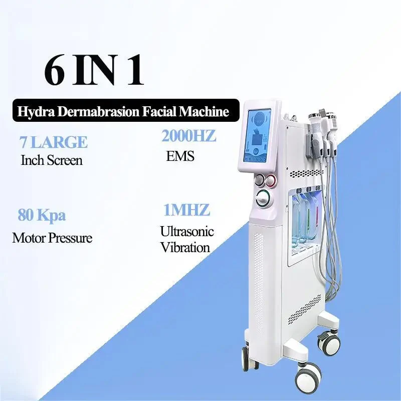 2023 High Quality Multi-functional 6 In 1 Dermabrasion Water Oxygen Jet Facial Care Cleaning Big Bubble Beauty Machine Salon Use - Image 2