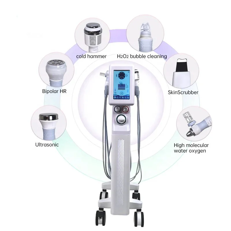 2023 High Quality Multi-functional 6 In 1 Dermabrasion Water Oxygen Jet Facial Care Cleaning Big Bubble Beauty Machine Salon Use - Image 3