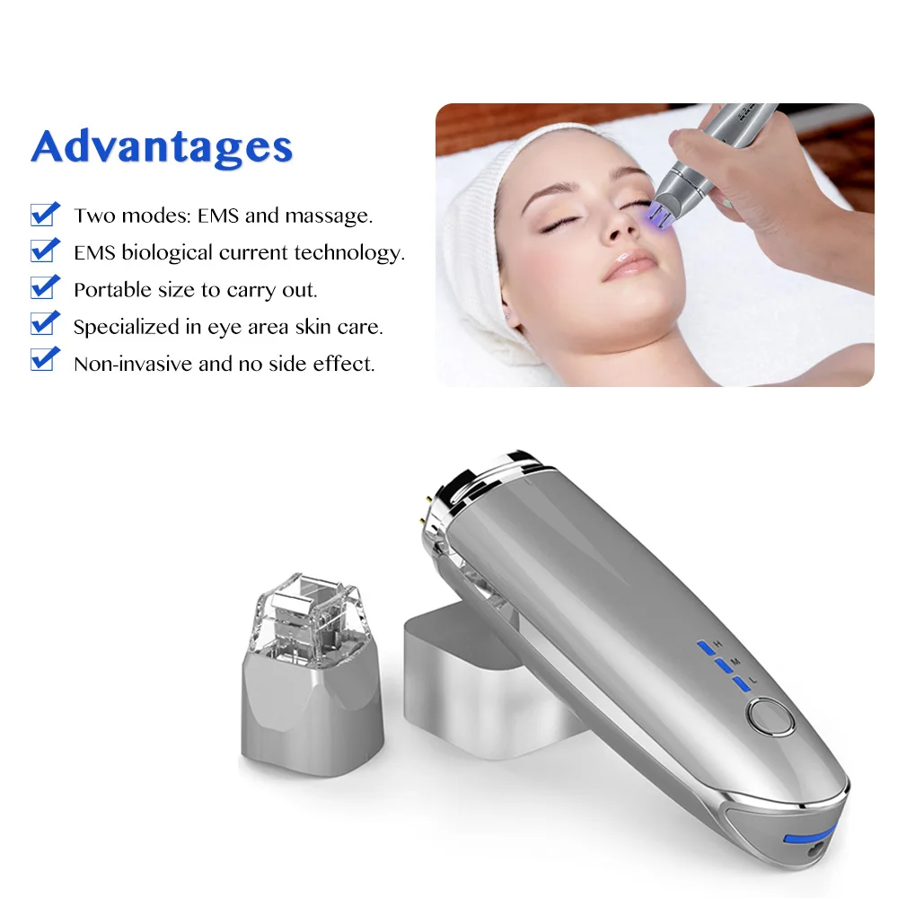 New 2 in 1 EMS Eye Face Vibration Massager Portable Electric Dark Circle Removal Anti-Ageing Eye Wrinkle Beauty Care Tool - Image 4