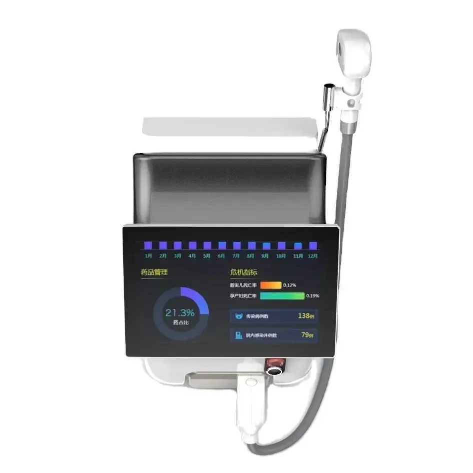 Newest 15.6 inch 2 in 1 Laser Hair Removal Diode 755 808 1064 3 Wavelength Beauty Machine 2500W Professional 1 or 2 handles - Image 6