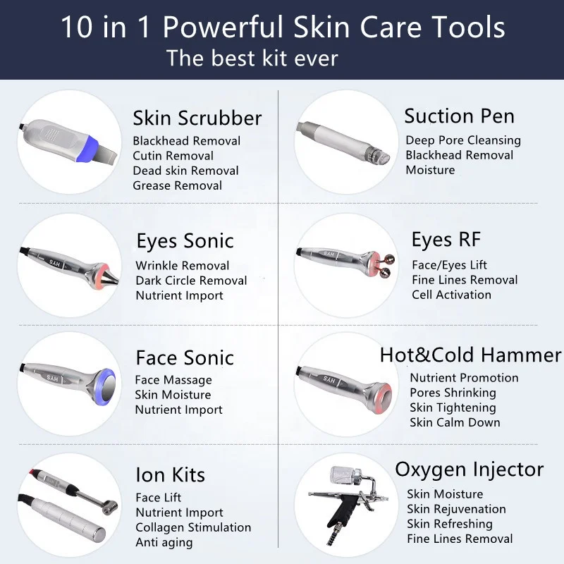 Professional 10 in 1 Hydra Facial Cleansing Skin Care Hydro Dermabrasion Machine Microdermabrasion Beauty Equipment - Image 6