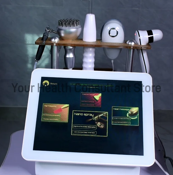 2024 New Arrivals Multifunctional 15 inch 5 In 1 High Frequency Hair Scalp Massage Device For Hair Spa - Image 4