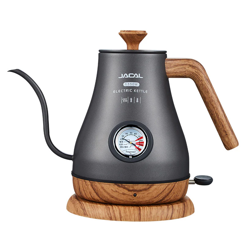 220v 110v 1L Electric Kettle 304 Stainless Steel Gooseneck Spout Pour-Over Coffee Pot Slim Teapot With Thermometer - Image 5