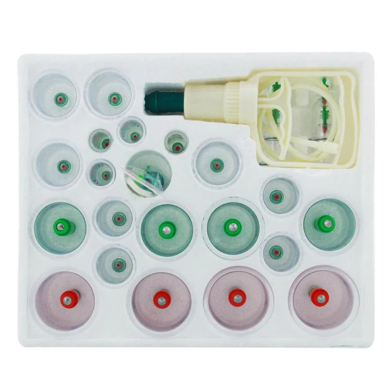 24 cup tanks Chinese vacuum cupping sets magnetic hijama therapy body relax massager for health care - Image 3