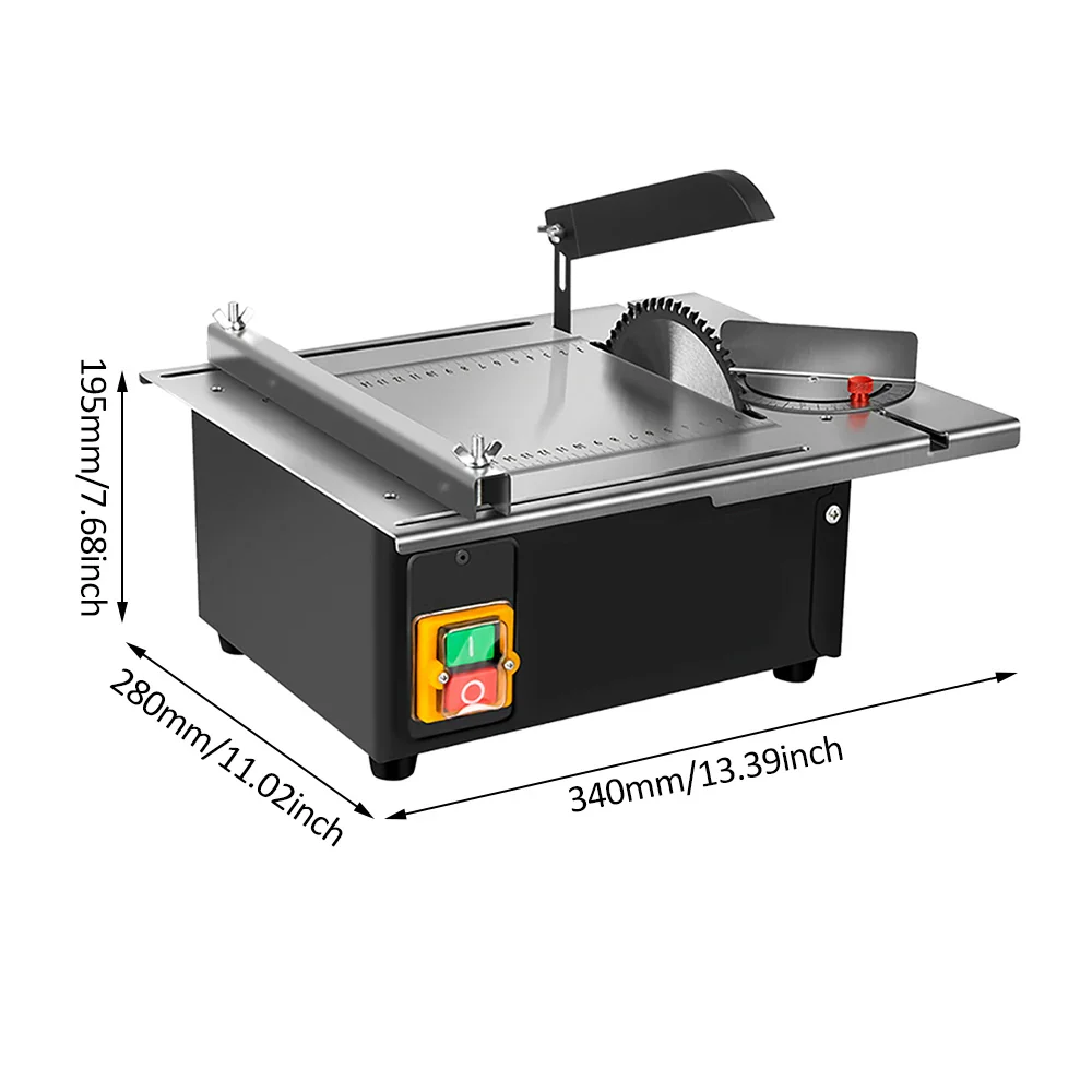 2500W Woodworking Table Saw Upgraded Stainless Steel Table Top with Angle Ruler and Adjustable Backing 180° angle Adjustable - Image 3