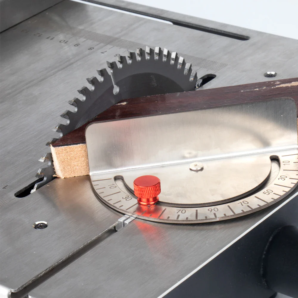 2500W Woodworking Table Saw Upgraded Stainless Steel Table Top with Angle Ruler and Adjustable Backing 180° angle Adjustable - Image 4