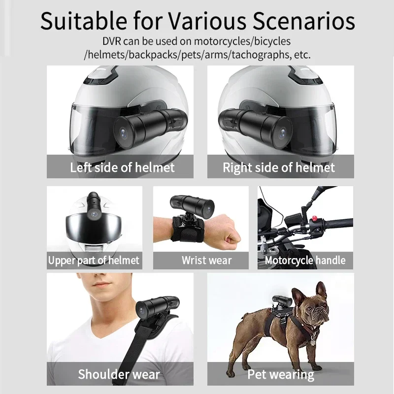 2K Helmet Camera WiFi Dual UHD 2K Wearable Bike Bicycle Action Cam Waterproof for Motorcycle DVR Dash Cam Vlog Video Recorder - Image 5