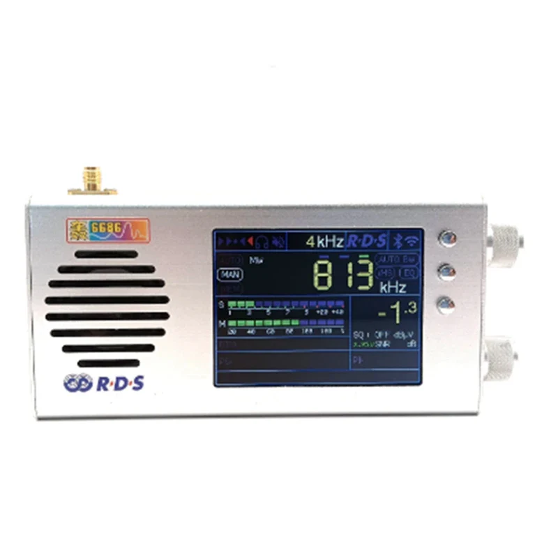 2Nd Generation TEF6686 FM/MW/Short Wave HF/LW Radio Receiver V1.18 Firmware 3.2Inch LCD + Metal Case + Speaker - Image 3