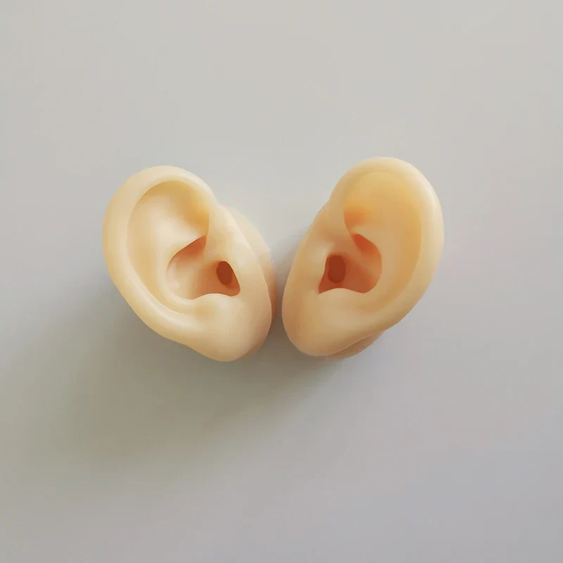 2pcs ASMR sleep aid soft silicone ear model broadcast ear props - Image 2