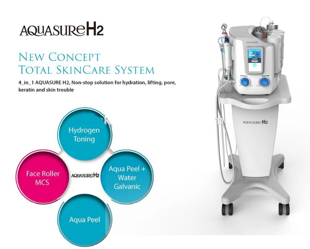 3 In 1 Deep Face Cleansing Aquasure H2 Device H2o2 Water Oxygen Peeling Dermabrasion Cleaning Machine - Image 9