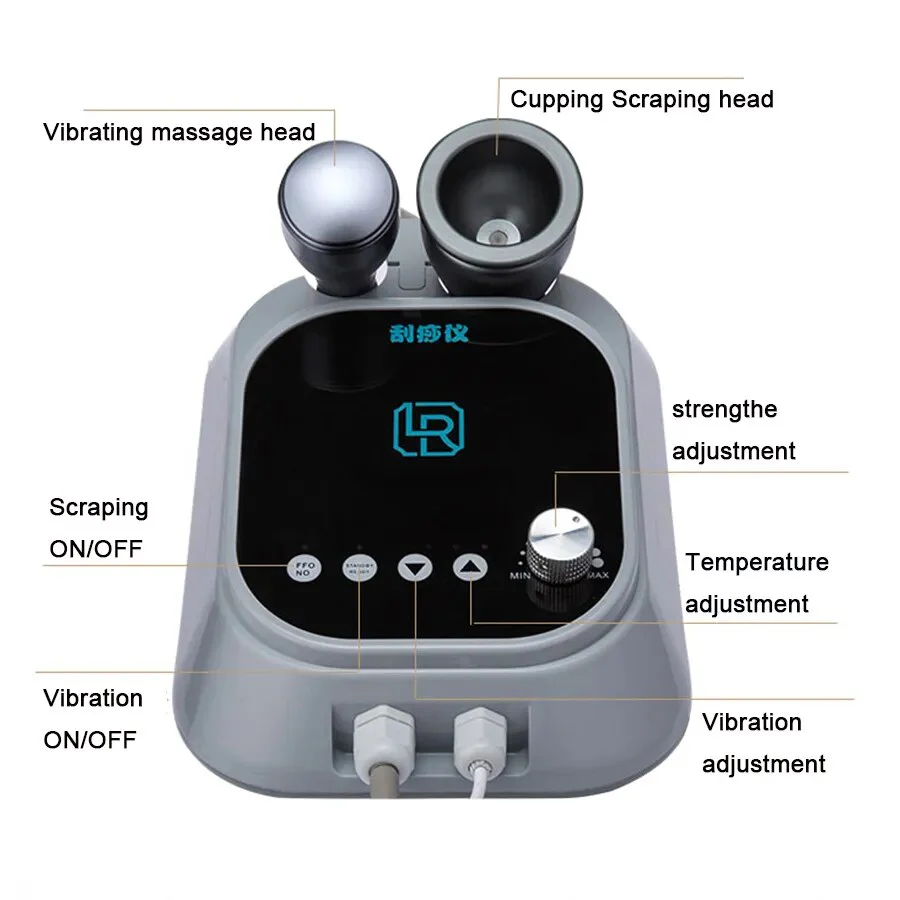 3 in 1 Electric Scraping Gua Sha Ventosas Anti Cellulite Fat Burner Cupping Body Slimming Massager Vibrating Meridian Dredge - Image 5