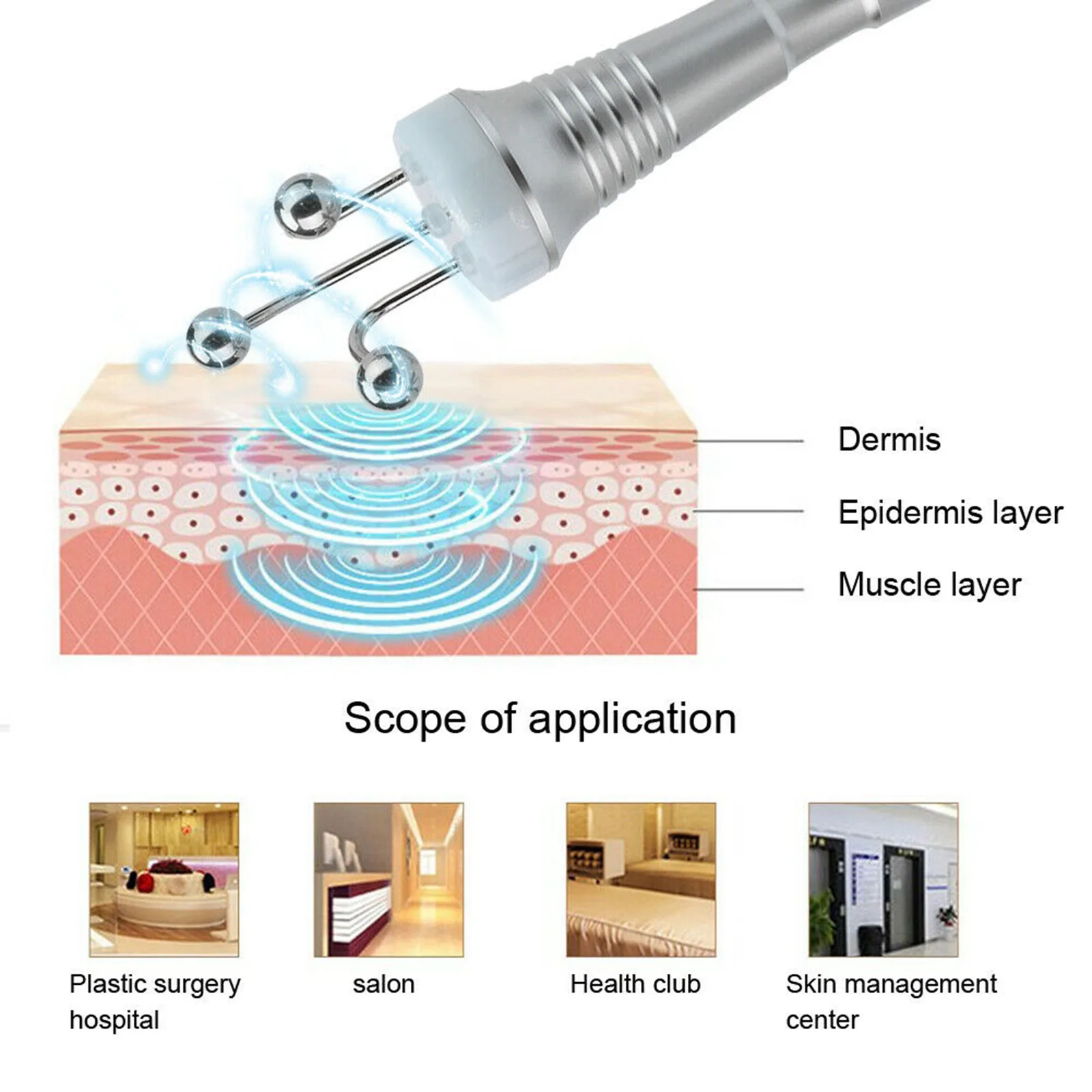 3 in 1 RF BIO Microcurrent Machine Face Firming Lift Anti Aging Wrinkle Removal Younger Facial Vibrate Massager Beauty Machine - Image 3