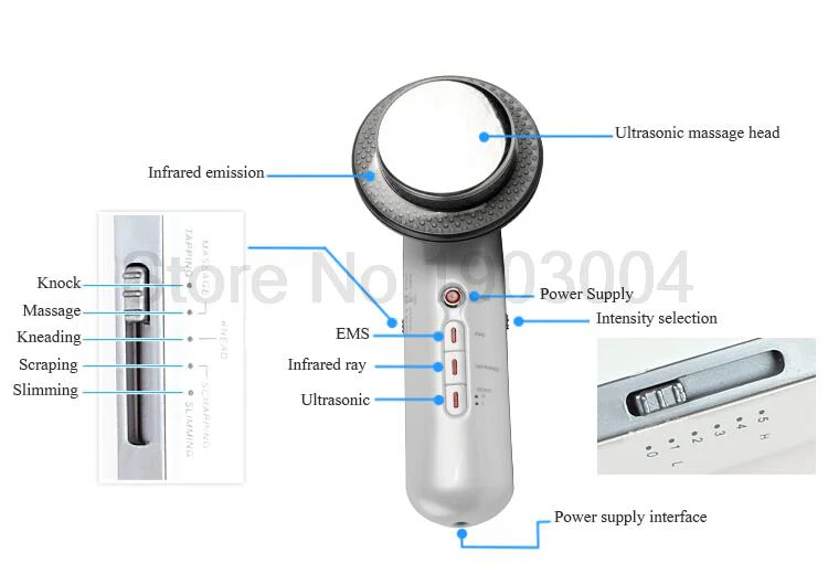 3 in 1 Sonic 1MHz EMS Infrared Ultrasound Therapy Face Body Slimming Massage Anti Cellulite Weight Loss Skin Care spa Beauty - Image 5