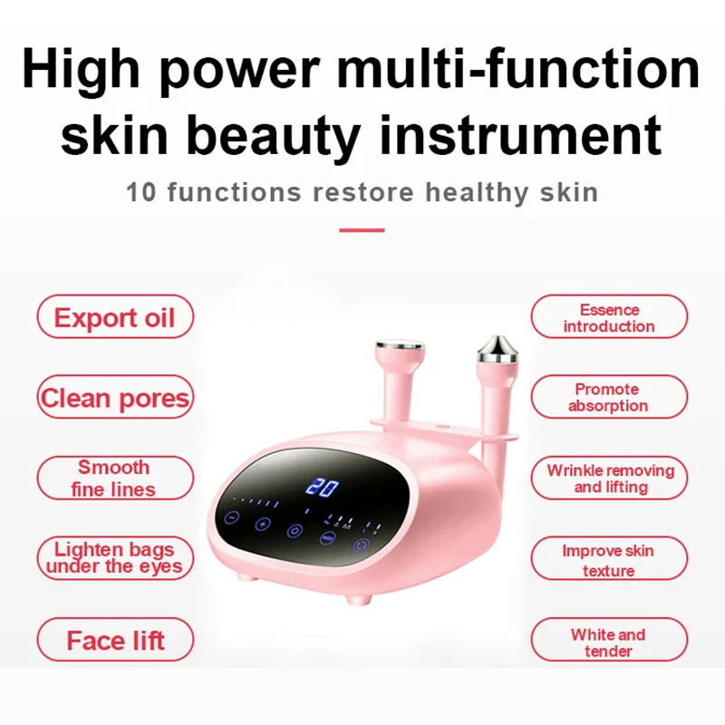 3 in 1 Ultrasonic High Frequency Vibration Facial Eyes Massager Deep Cleansing Nutrition Introduction Oxygen Injection Spray Gun - Image 3