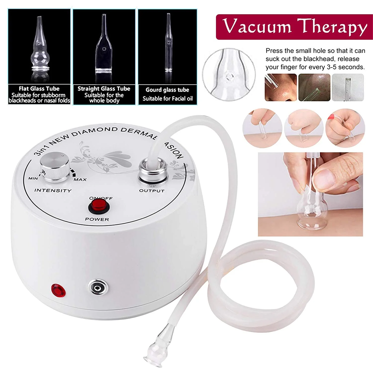 3 in 1 Diamond Microdermabrasion Peel Machine Water Spray Exfoliation Dermabrasion Machine Removal Wrinkle Facial Peeling For SPA - Image 2
