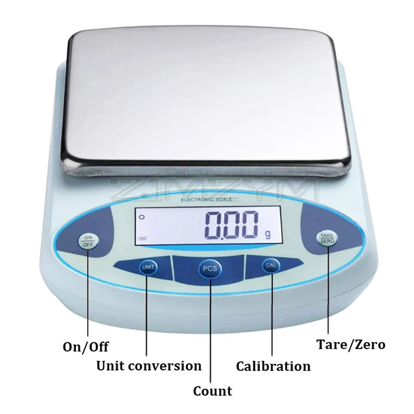 3000/5000g/30kg 0.01g/0.1g Digital Electronic Balance Lab Jewelry Scale High Precision Industrial Kitchen Weighing Balance Scale - Image 3