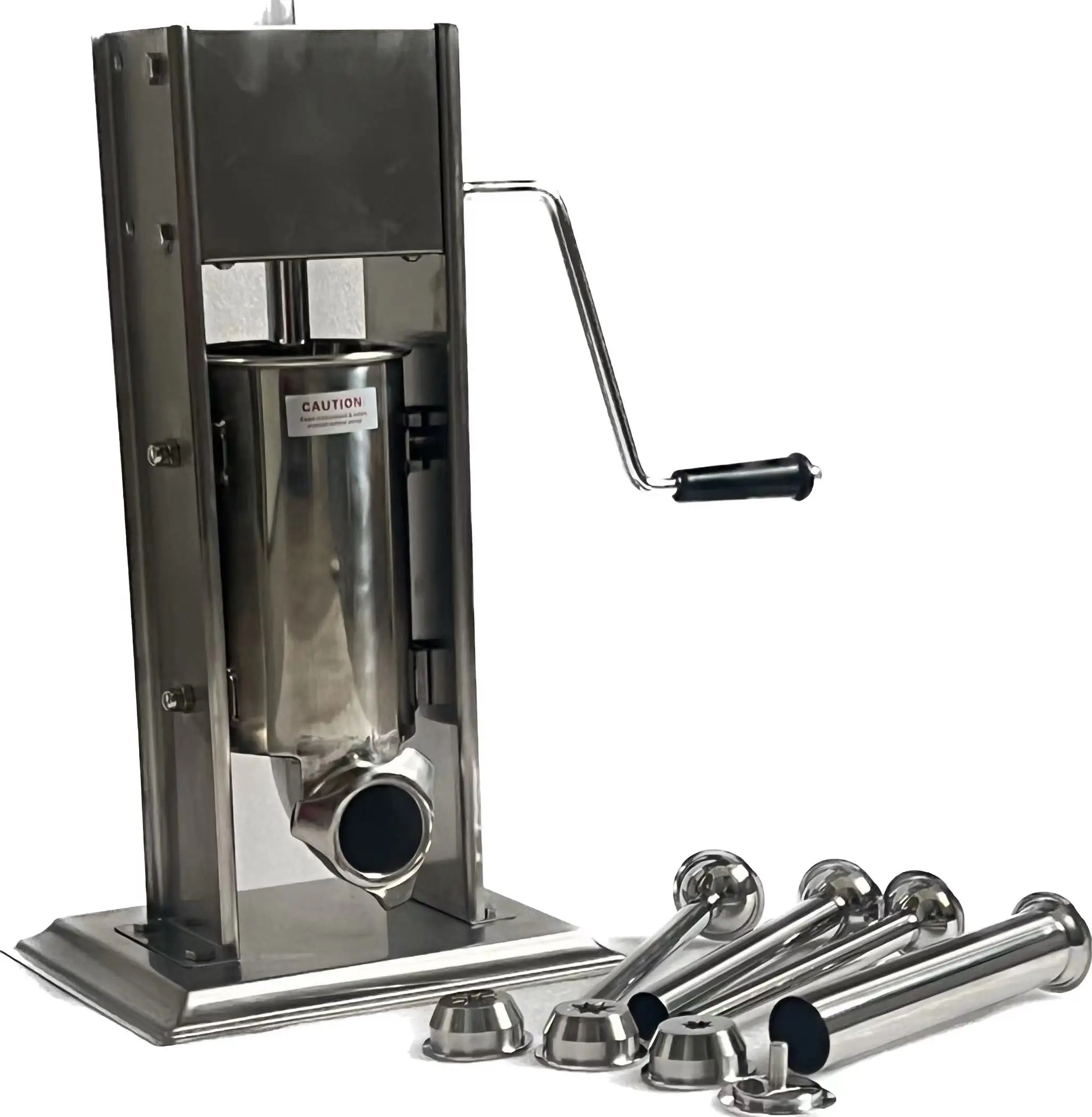 304 stainless steel 3L Manual Churros Maker Machine with 3 size nozzles 2 in 1 sausage stuffer - Image 3
