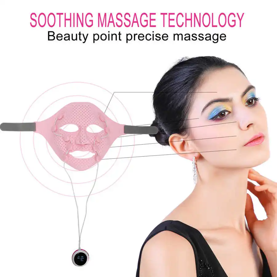 3D Silicone Facial Mask Electric EMS V Shaped Face Massager Magnet Massage Face Lifting Slimming Face SPA Beauty Skin Care Tool - Image 3
