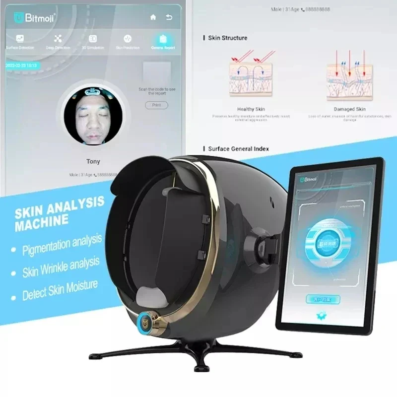 Portable 3D Ai Face Skin Diagnostics Analyzer Facial Tester Scanner Magic Face Mirror Device Skin Analysis Machine Skin Analyzer - Image 2