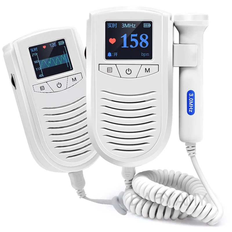 3MHz Pocket Prenatal Fetal Doppler LCD Display Curves & numbers Baby Heart Rate Monitor fetal heart stethoscope External Sound - Image 2