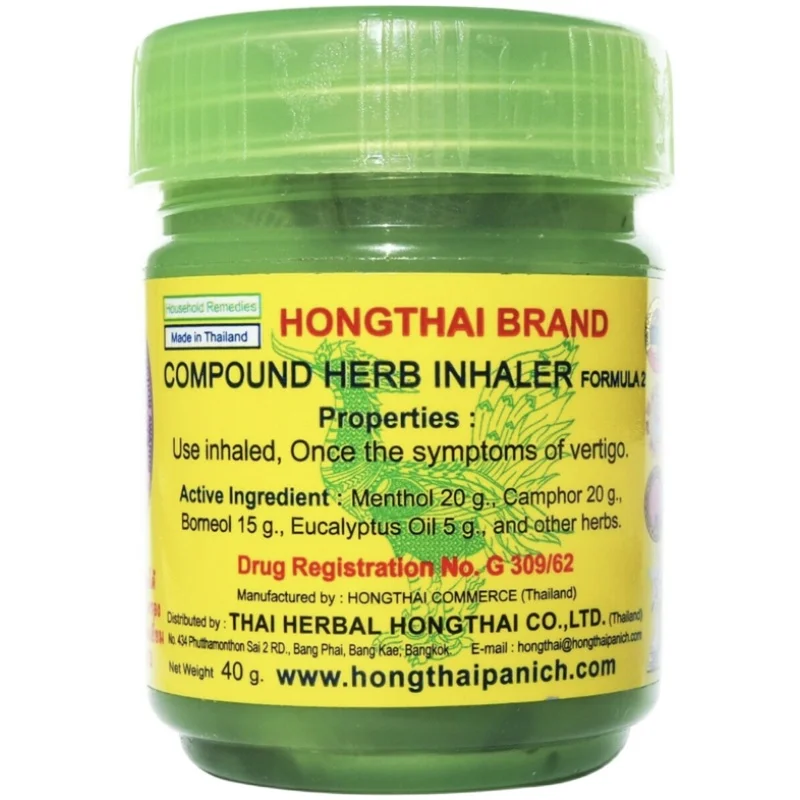 4 Pieces Thai Herbal Inhalant Inhaler, Hong Thai Traditional , Nose flow carsick refreshing Refreshing Essences - Image 6